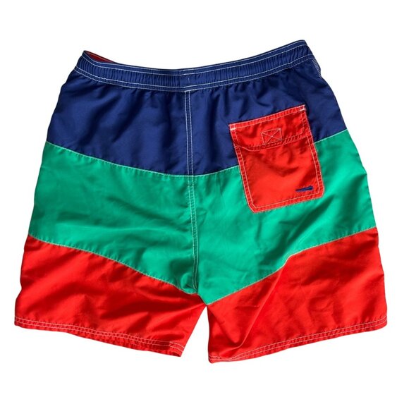 Vineyard Vines Swim Trunks Mens Medium Colorblock Shorts w/ Elastic Waist Lined - Picture 2 of 14